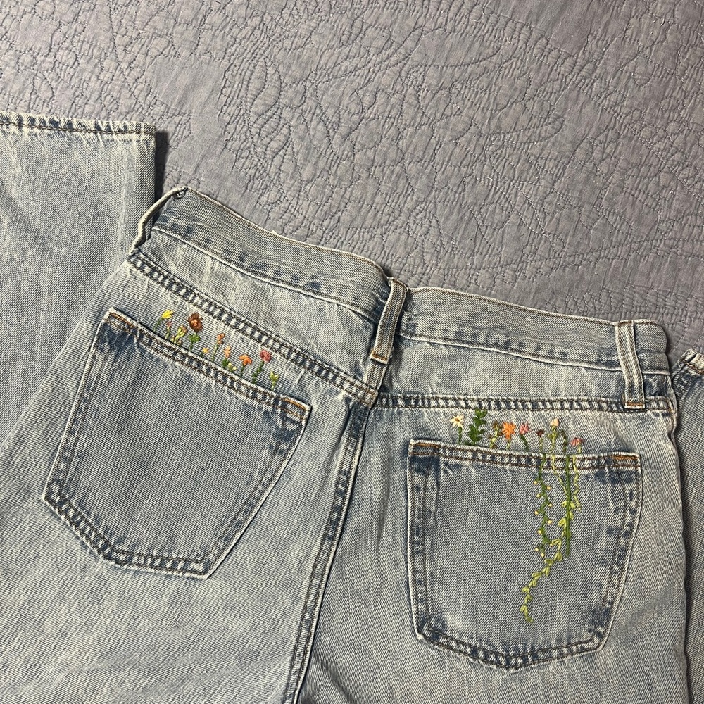 Floral embroidered women’s jeans